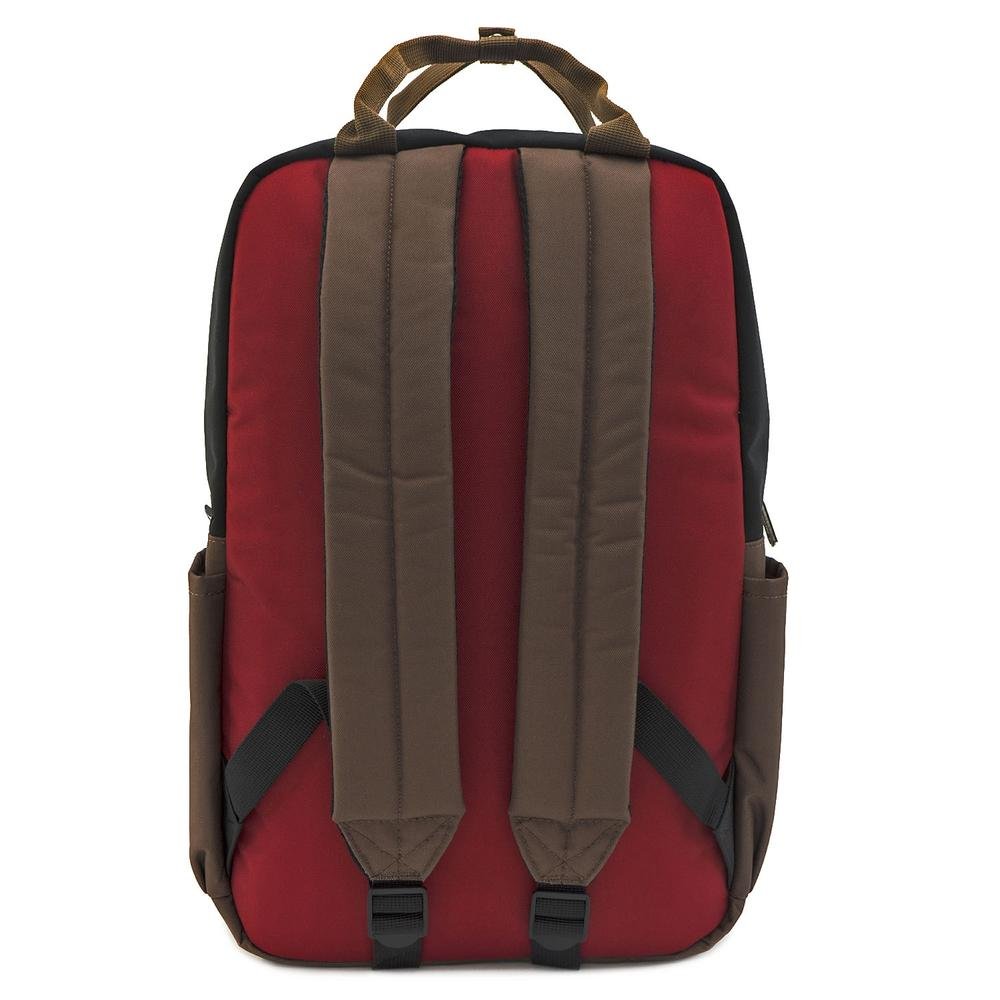 LOUNGEFLY X MARVEL DEADPOOL COSPLAY SQUARE NYLON BACKPACK - BACK