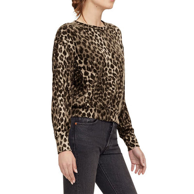 Gigi Snow Leopard Brushed Jersey Top