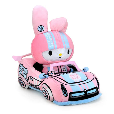 Kidrobot Sanrio 13" Hello Kitty and Friends My Melody Tokyo Speed Racer Plush Toy - Figure in car