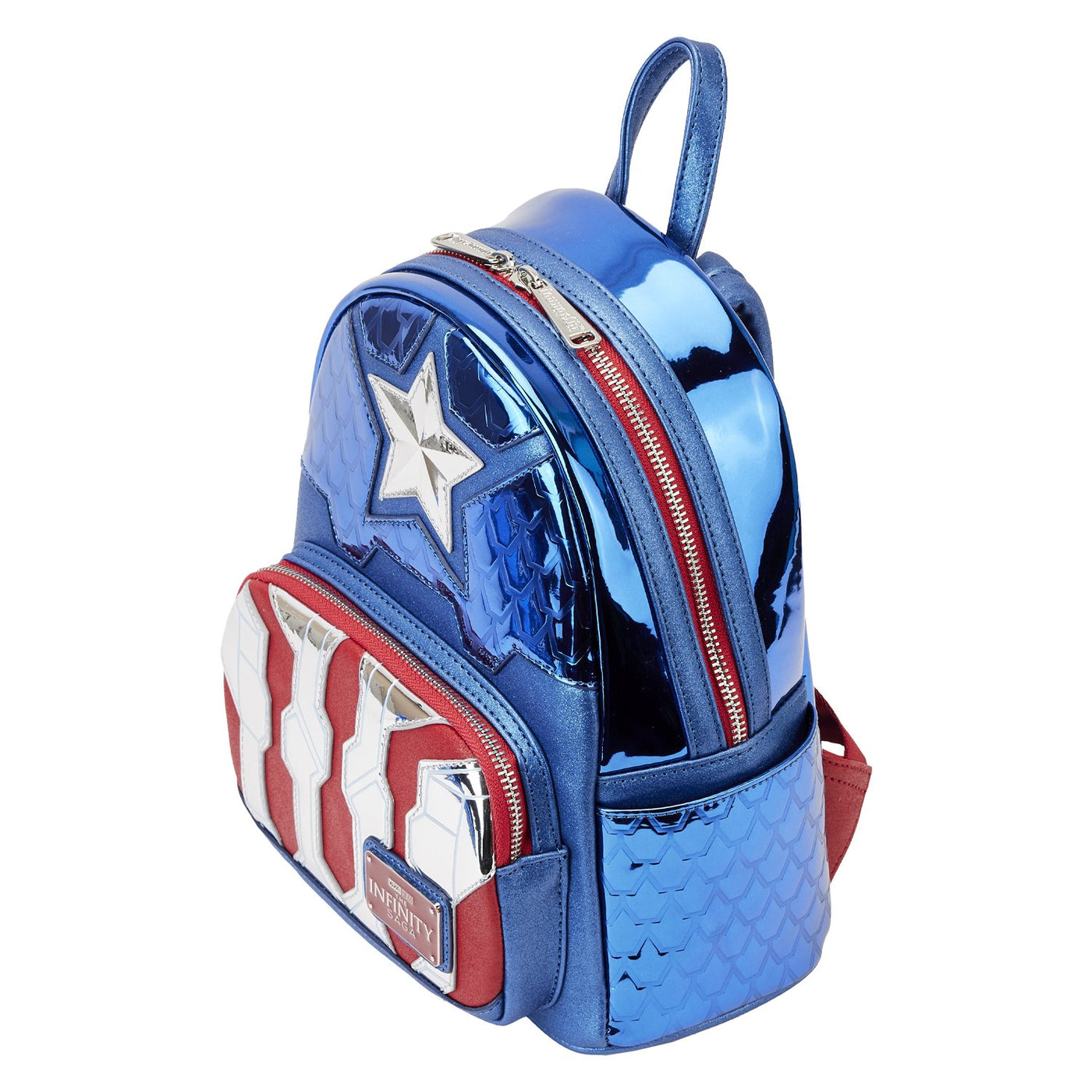 Loungefly Marvel Shine Captain America Cosplay Mini Backpack - Top View