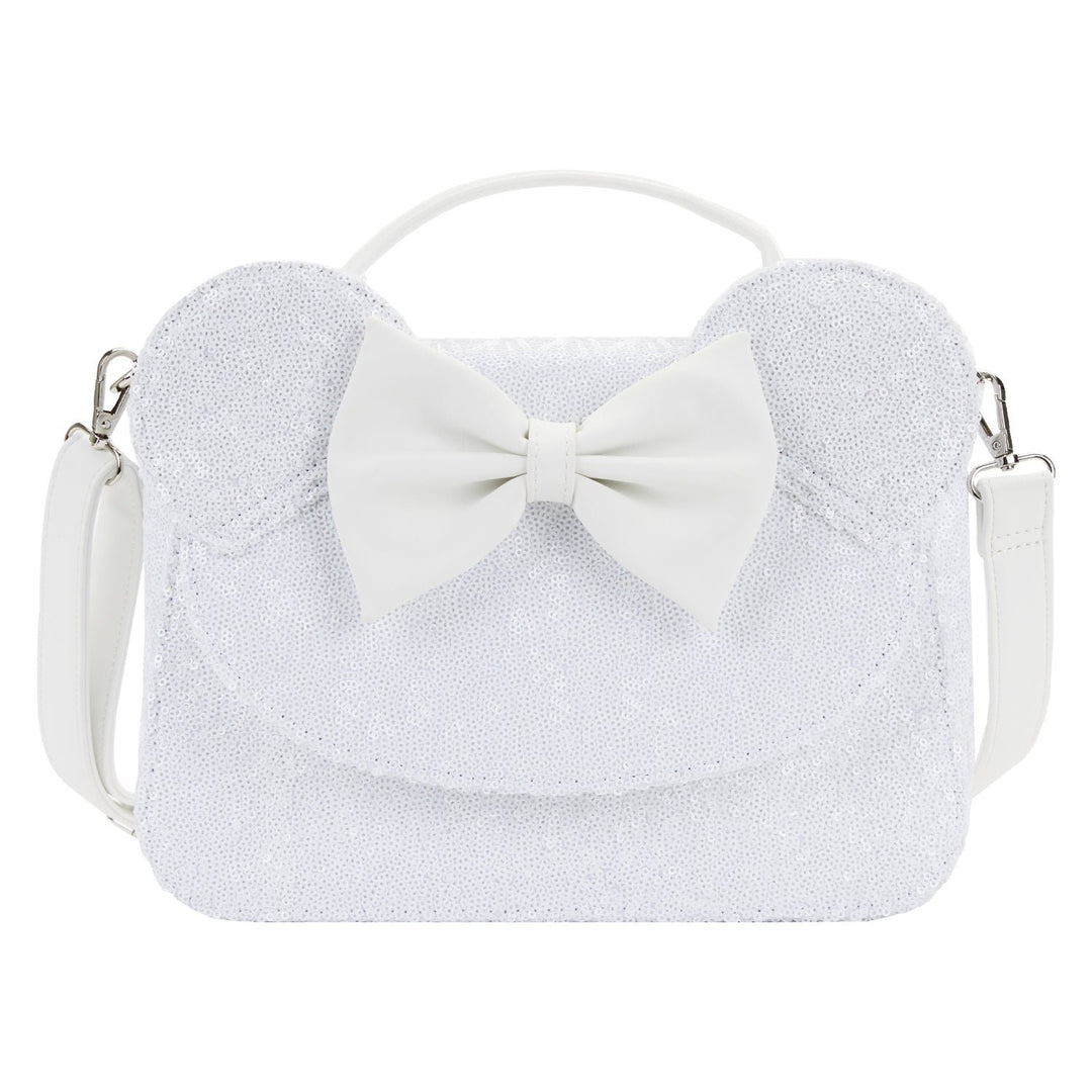 Loungefly Disney Minnie Sequin Wedding Crossbody - Front