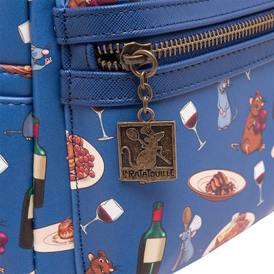 707 Street Exclusive -  Loungefly Disney Pixar Ratatouille Allover Print Mini Backpack - Zipper Pull