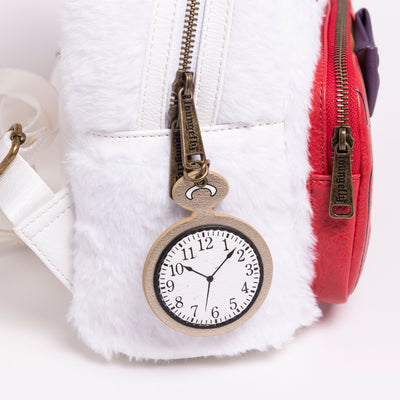 707 Street Exclusive - Loungefly Disney Alice in Wonderland White Rabbit Mini Backpack - Zipper charm
