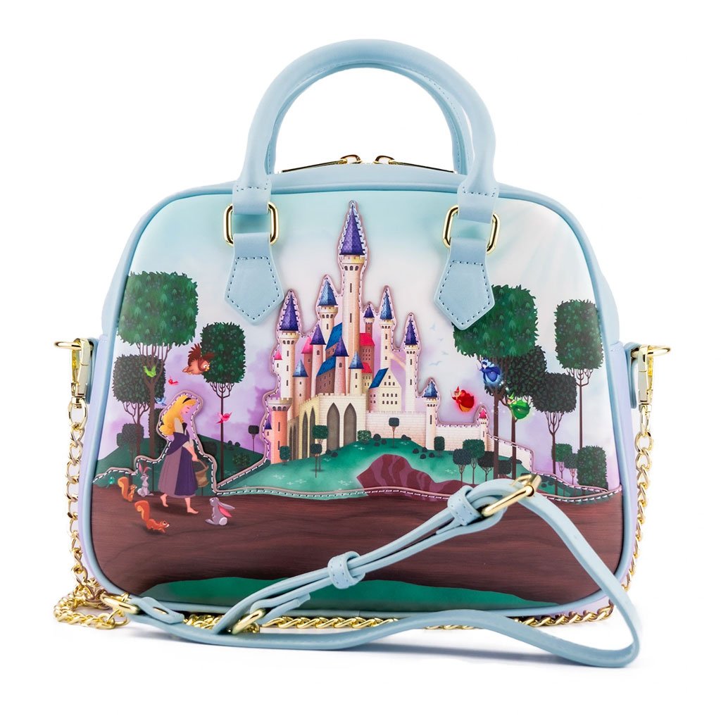 Loungefly Disney Princess Sleeping Beauty Castle Series Crossbody Bag Back View