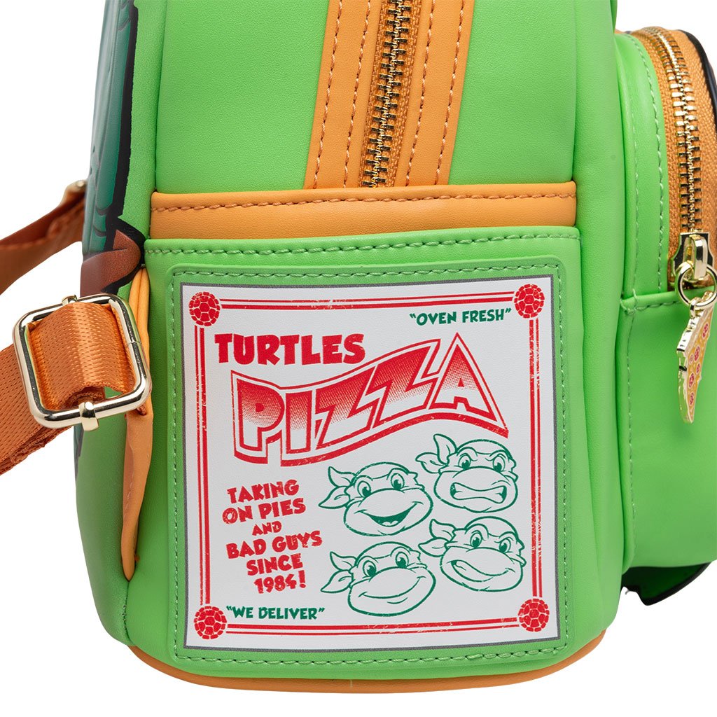 671803450066 - 707 Street Exclusive - Loungefly Nickelodeon TMNT Michelangelo Cosplay Mini Backpack - Side Pocket