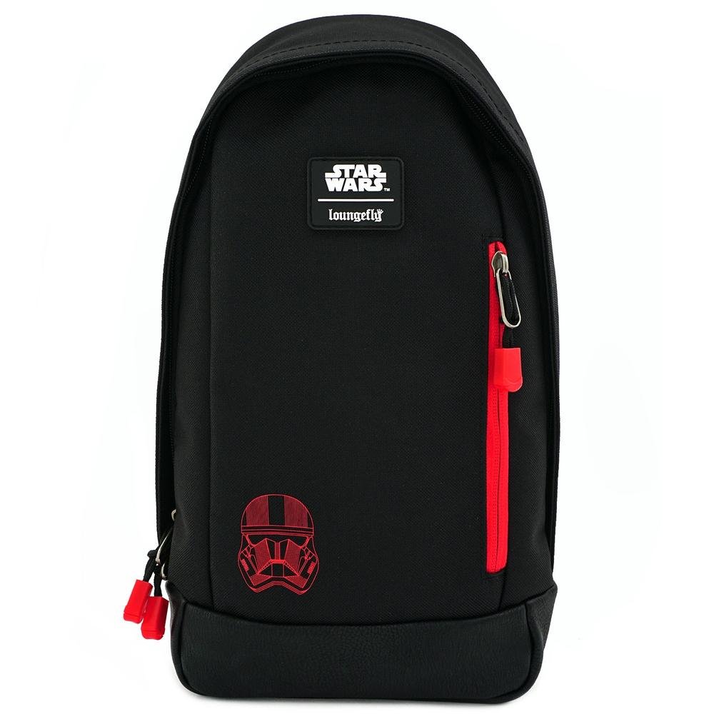LOUNGEFLY X STAR WARS RED SITH TROOPER NYLON SLING BAG - FRONT