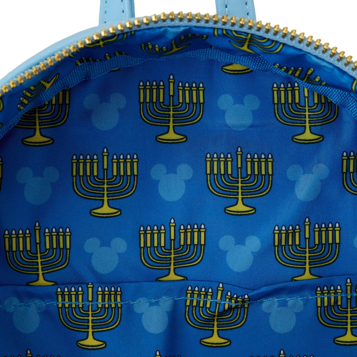 Loungefly Disney Mickey Happy Hanukkah Menorah Mini Backpack - Interior Lining