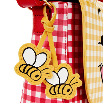 Loungefly Disney Winnie the Pooh Gingham Crossbody - Bees Close Up