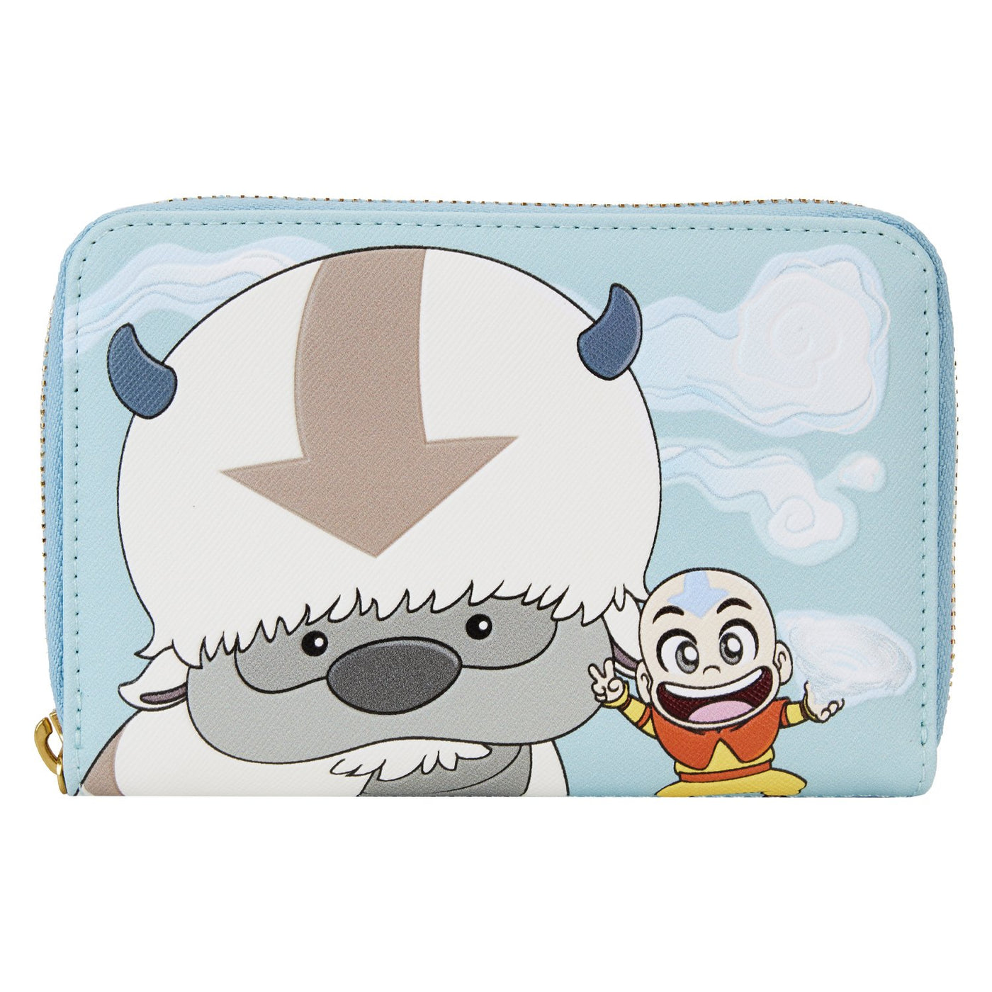 Loungefly Nickelodeon Avatar the Last Airbender Aang Appa and Momo Zip-Around Wallet - Front