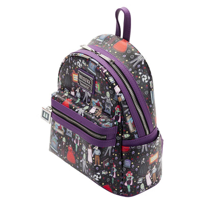 Loungefly Beetlejuice Icons Allover Print Mini Backpack - Top View