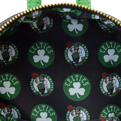 671803451674 - Loungefly NBA Boston Celtics Patch Icons Mini Backpack - Interior Lining
