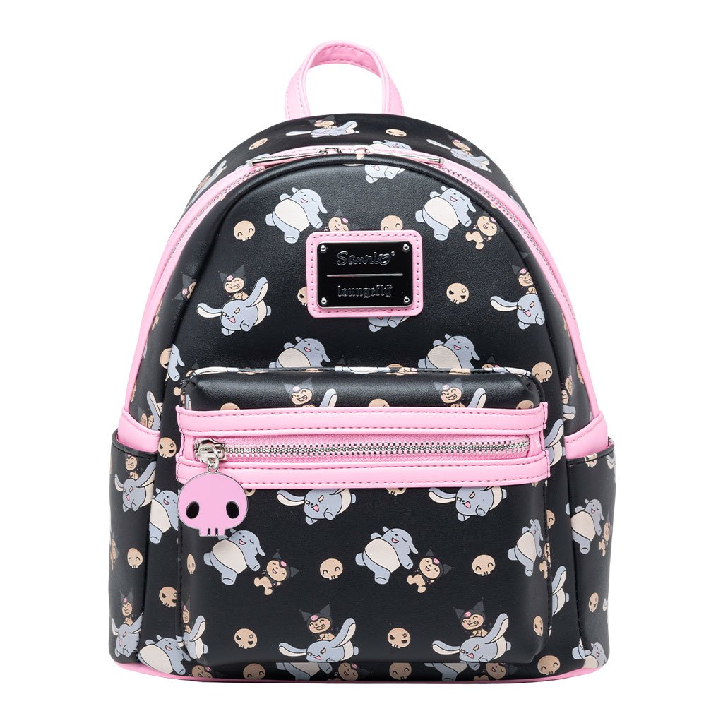 707 Street Exclusive - Loungefly Sanrio Glow in the Dark Kuromi and Baku Mini Backpack - Front