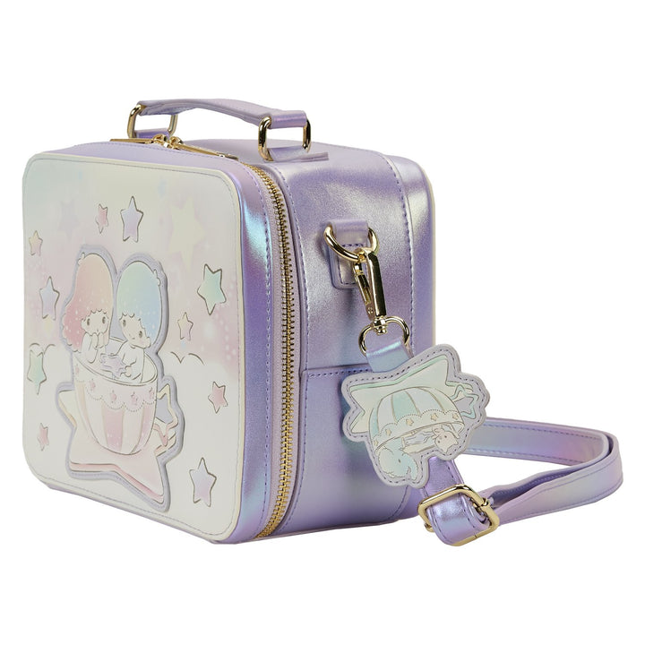 Loungefly Twin Star Sanrio Pastel All Over Print Fanny Pack Belt popular Bag