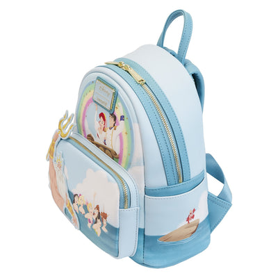 671803447431- Loungefly Disney Little Mermaid Triton's Gift Mini Backpack - Top VIew