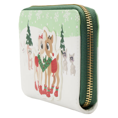 Loungefly Rudolph Merry Couple Zip-Around Wallet - Side View