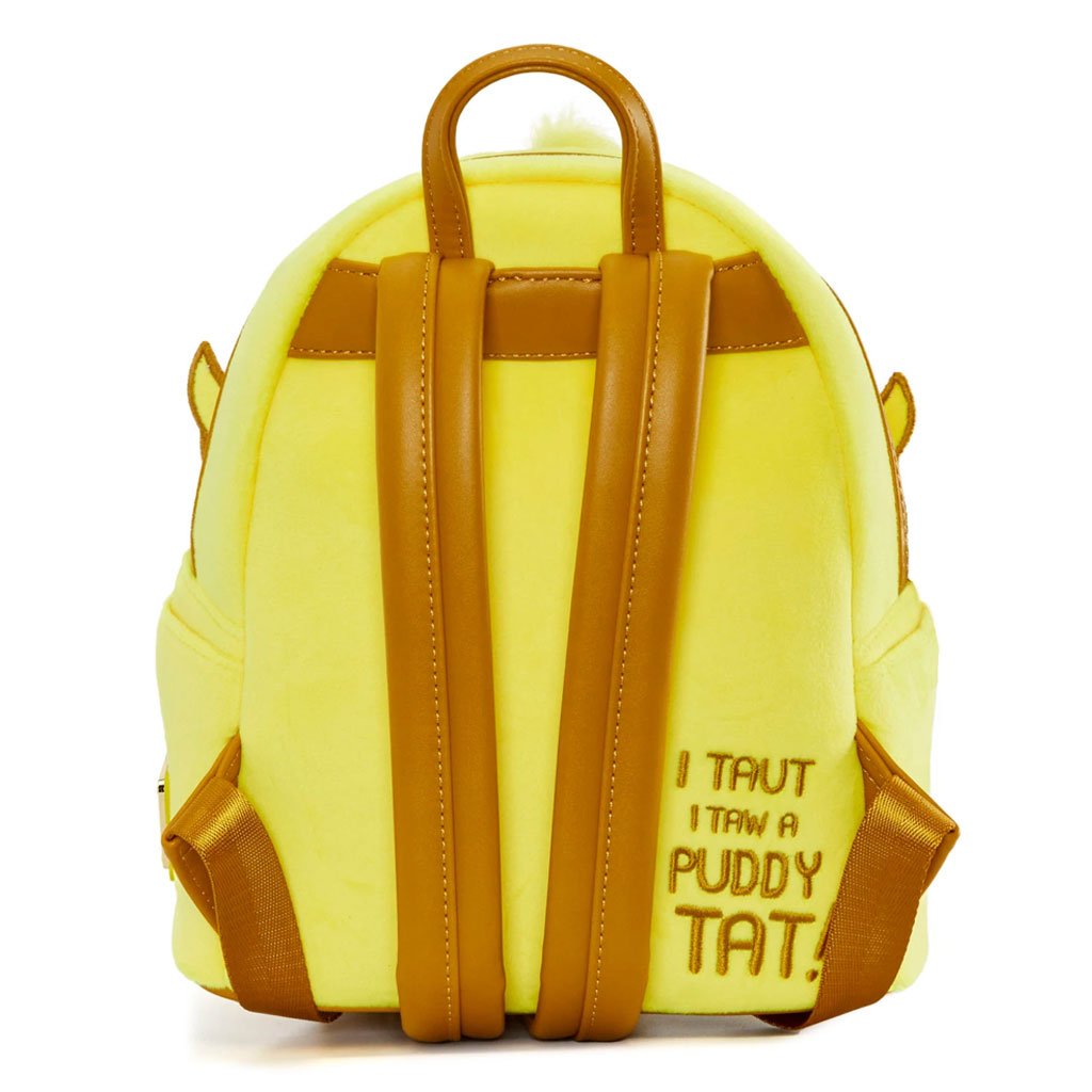 Loungefly Looney Tunes Tweety Plush Mini Backpack Back View