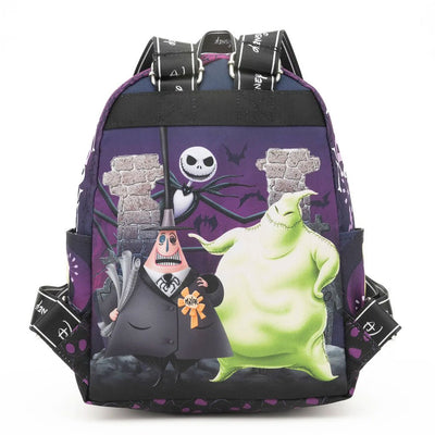 WondaPop Disney Nightmare Before Christmas Halloween Town Gang 13" Nylon Mini Backpack - Back