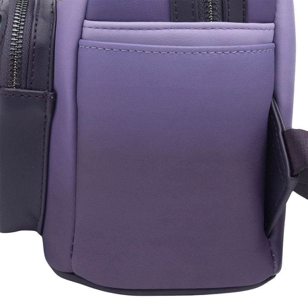 671803390935 - 707 Street Exclusive - Loungefly Disney Villains Scenes Ursula Mini Backpack - Side Pocket