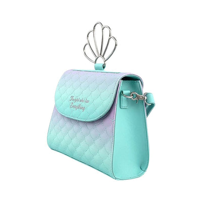 Loungefly Disney Little Mermaid Ombre Scales Shell Handle Crossbody