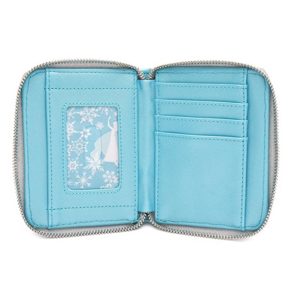 LOUNGEFLY X DISNEY FROZEN ELSA REVERSIBLE SEQUIN ZIP AROUND WALLET - INSIDE PRINT