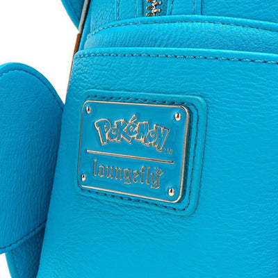 Loungefly x Pokemon Squirtle Cosplay Faux Leather Mini Backpack - LOGO DETAIL