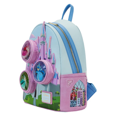 Loungefly Disney Sleeping Beauty Stained Glass Castle Mini Backpack - Side View