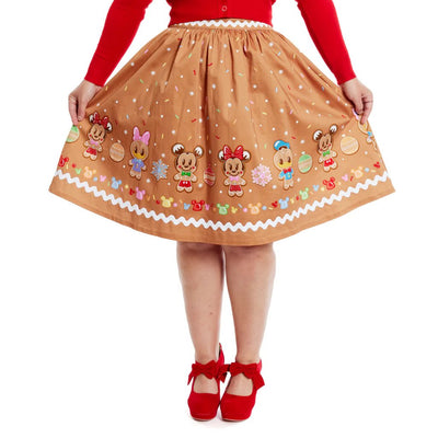 Stitch Shoppe by Loungefly Disney Gingerbread Friends Sandy Skirt - Front Open