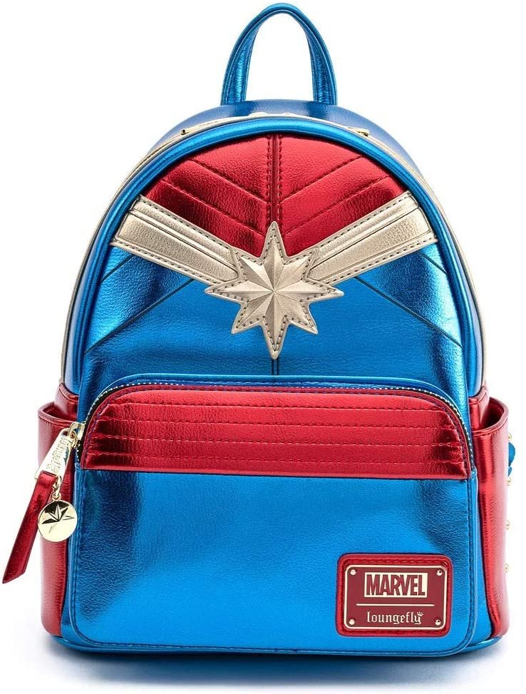 Loungefly Marvel Classic Captain Marvel Cosplay Mini Backpack