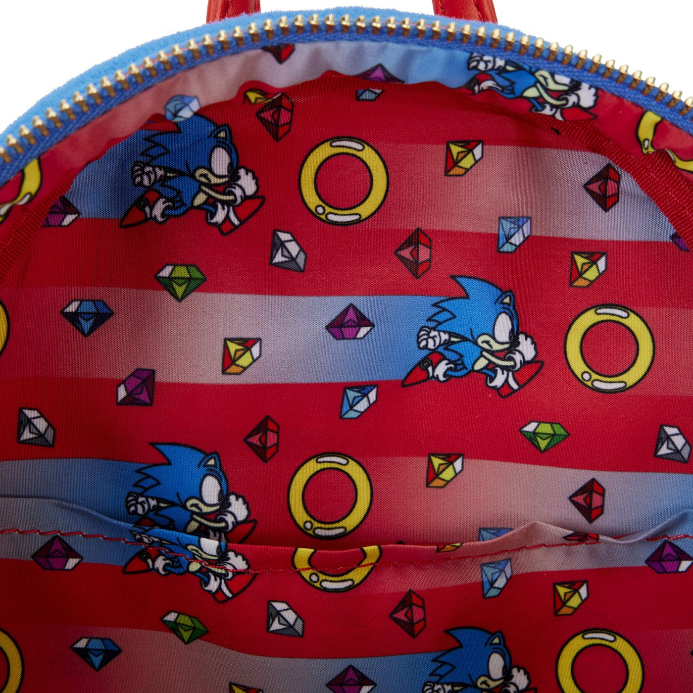Loungefly Sega Sonic the Hedgehog Classic Cosplay Mini Backpack - Interior Lining
