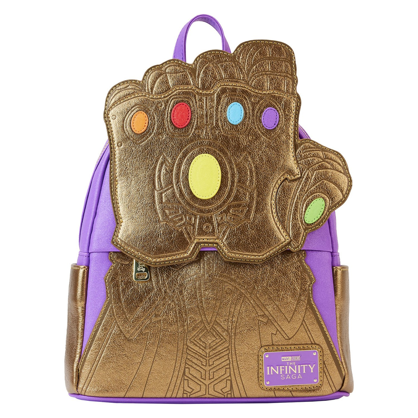 Loungefly Marvel Shine Thanos Gauntlet Mini Backpack - Front