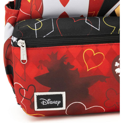 WondaPop Disney Alice in Wonderland Queen of Hearts 13" Nylon Mini Backpack - Lower front