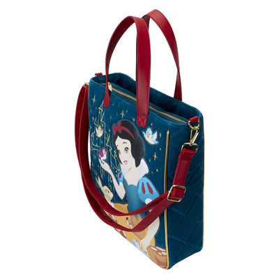 Loungefly Disney Snow White Heritage Quilted Velvet Tote Bag - Top