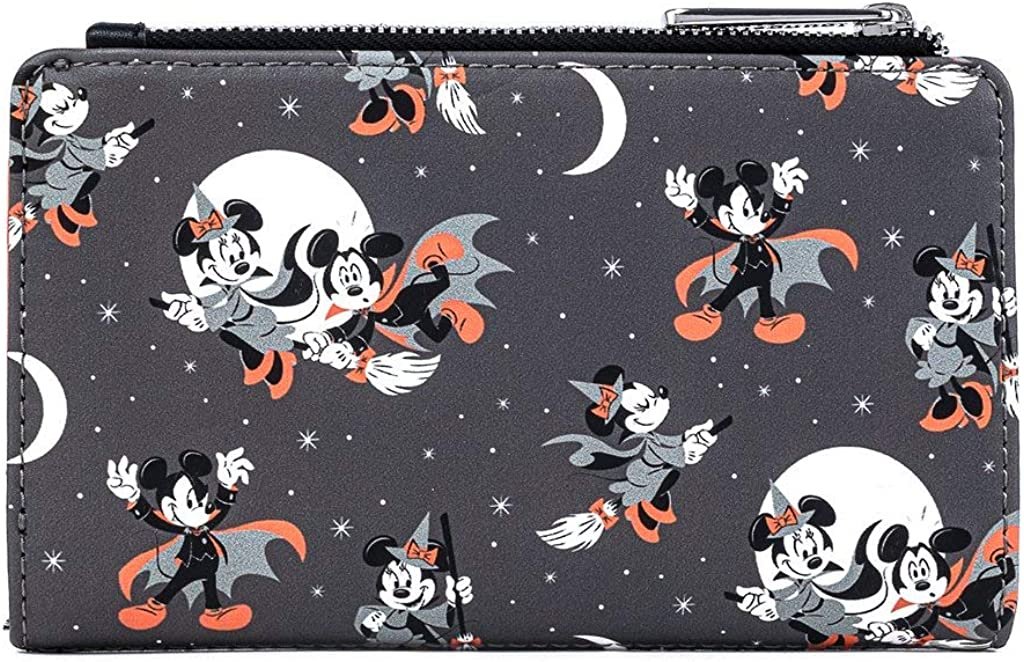 Disney Mickey & Minnie Halloween Allover Print Flap Wallet