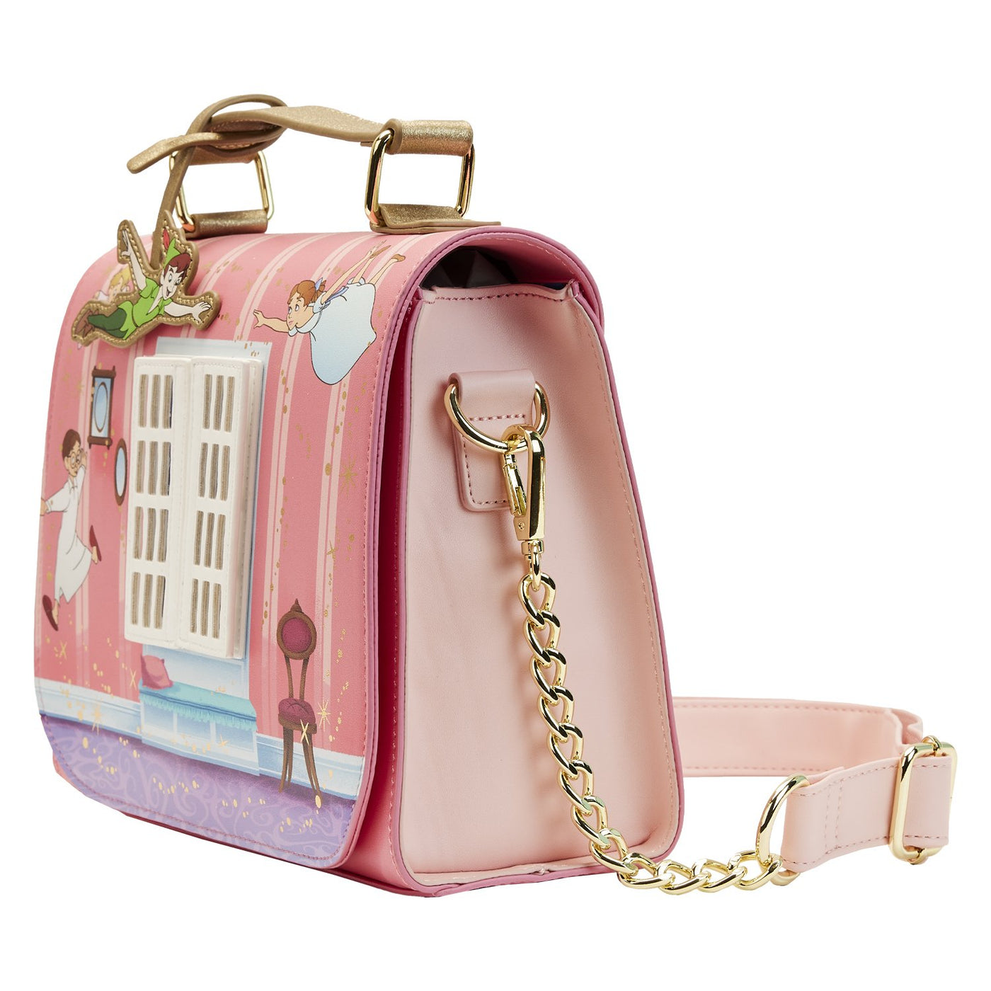 671803447394 -Loungefly Disney Peter Pan You Can Fly 70th Anniversary Crossbody - Side View