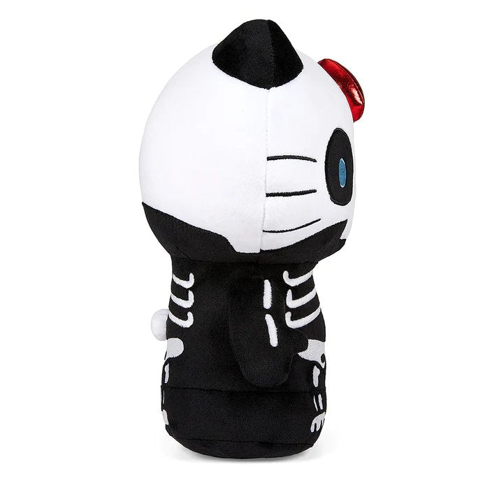 Kidrobot Sanrio Glow in the Dark 13" Hello Kitty Skelebones Plush Toy - Alternate Full Side View