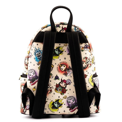 POP! by Loungefly Disney Villains Tattoo Allover Print Mini Backpack - Back