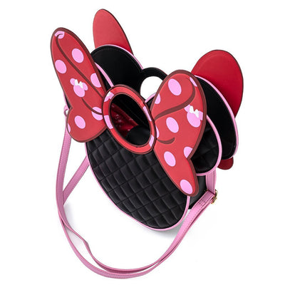 Loungefly X Disney Minnie Mouse Quilted Bow Head Crossbody