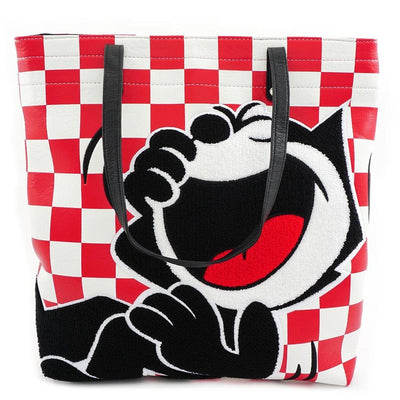 LOUNGEFLY X FELIX THE CAT 100TH ANNIVERSARY CHENILLE PRINT TOTE BAG - FRONT