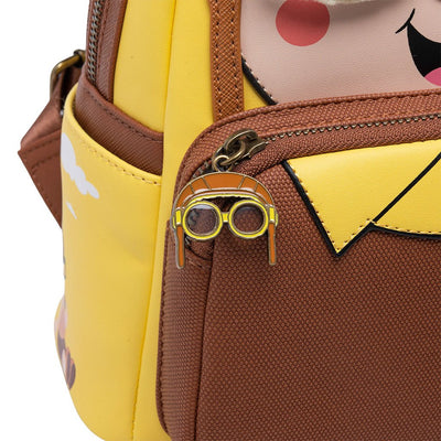707 Street Exclusive - Loungefly Disney Pixar Up Young Carl Cosplay Mini Backpack with Removable Glasses - Zipper Pull