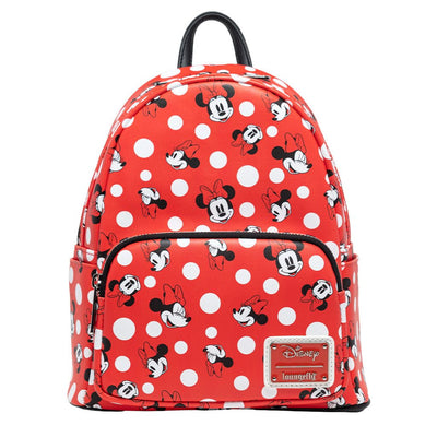 707 Street Exclusive - Loungefly Disney Minnie Mouse Polka Dot Red Mini Backpack - Front