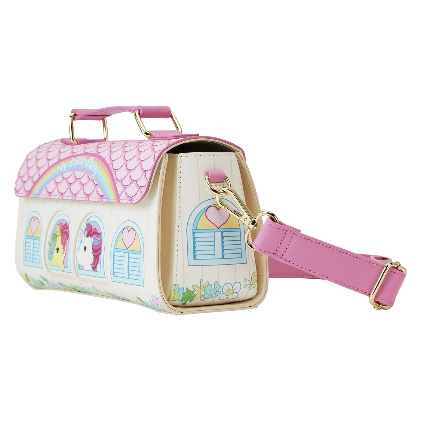 671803456273 - Loungefly Hasbro My Little Pony 40th Anniversary Stable Crossbody - Side View