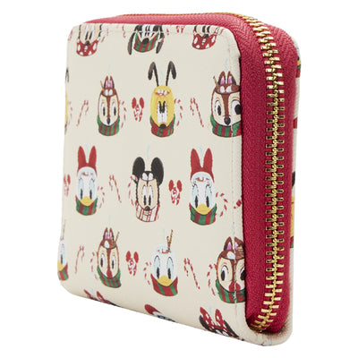 Loungefly Disney Hot Cocoa Mugs Allover Print Zip-Around Wallet - Side