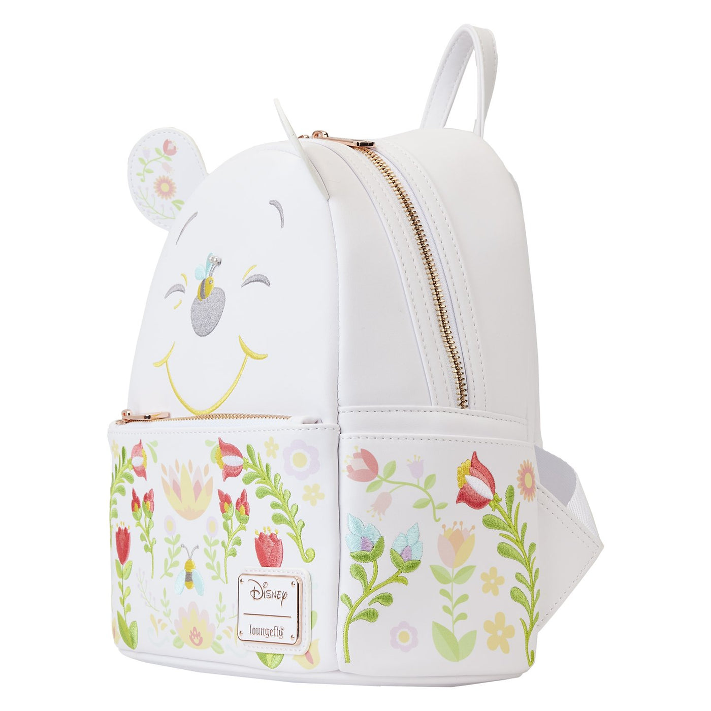 Loungefly Disney Winnie the Pooh Cosplay Folk Floral Mini Backpack - Side View