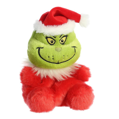 Aurora Dr. Seuss The Grinch 5" Santa Grinch Palm Pals Plush Toy - Side View