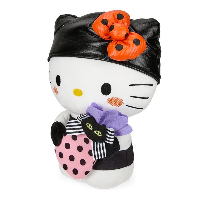 Kidrobot Sanrio 13" Hello Kitty Halloween Bandit Plush Toy - Side View
