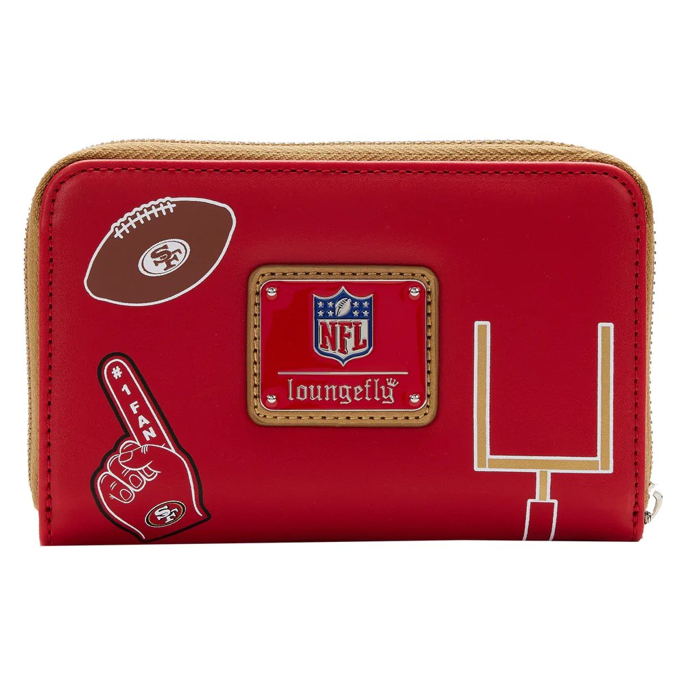 Loungefly NFL San Francisco 49ers Patches Zip-Around Wallet - Back