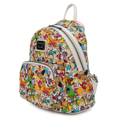 Loungefly Nickelodeon Nick Rewind Gang Allover Print Mini Backpack - Side