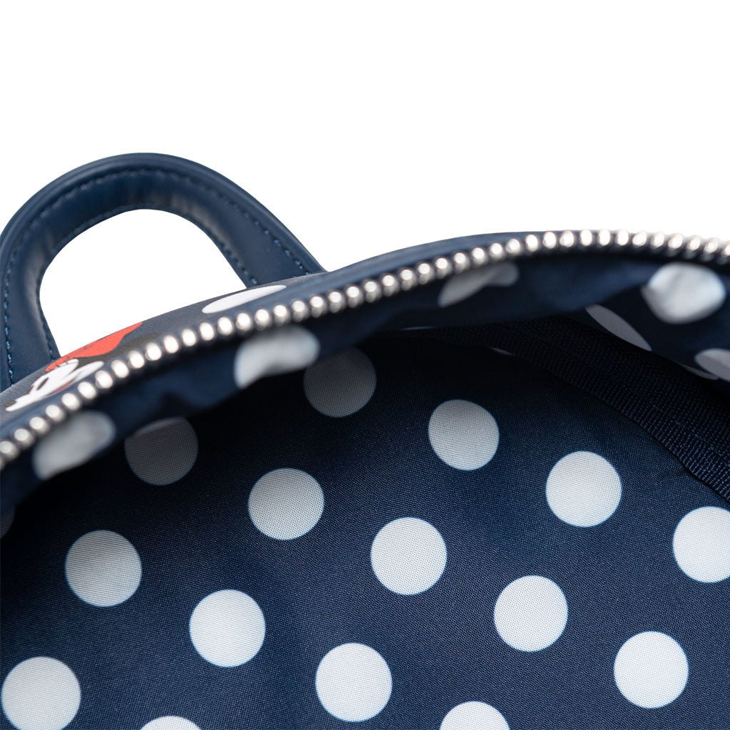 707 Street Exclusive - Loungefly Disney Minnie Mouse Polka Dot Navy Mini Backpack - Interior