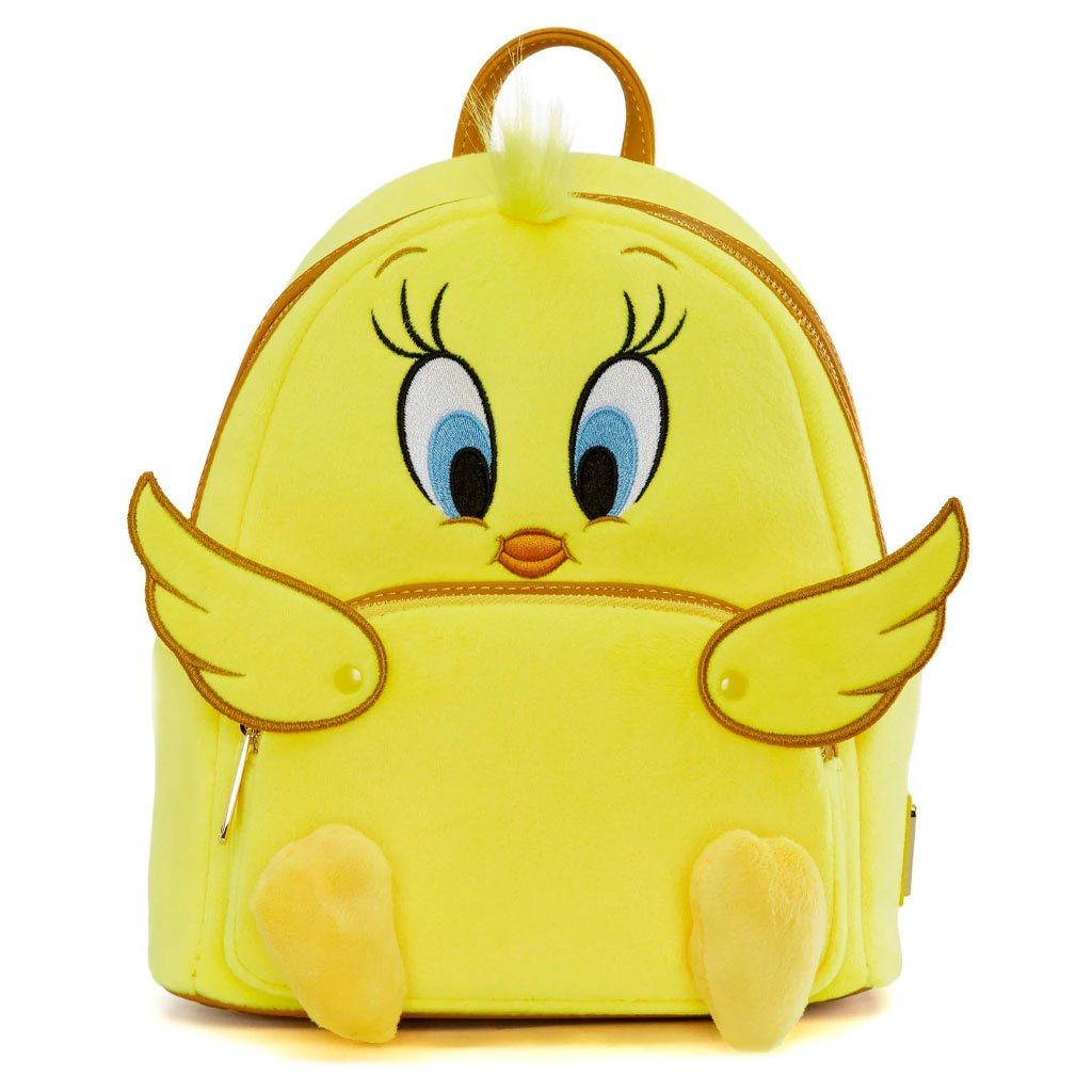 Loungefly Looney Tunes Tweety Plush Mini Backpack Front View
