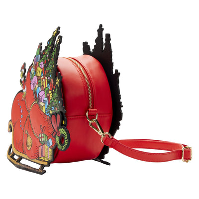 Loungefly Dr Seuss Grinch Sleigh Crossbody - Side View